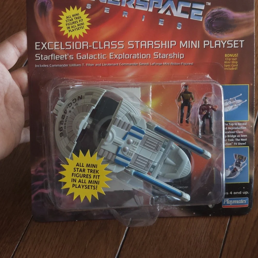Vintage 1995 Playmates Star Trek Innerspace Playset Lot Excelsior Ferengi MOC